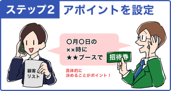 ステップ2：アポイントを設定